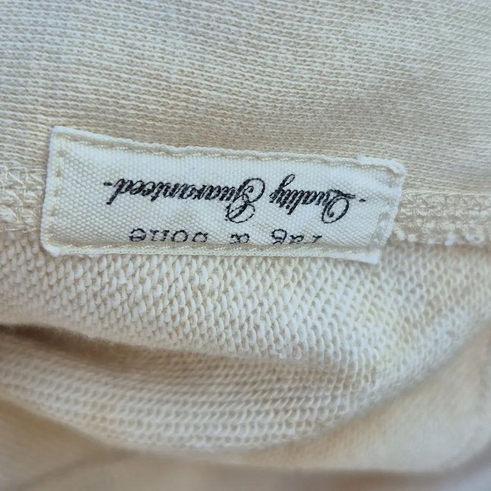 RAG & BONE City Terry Beige‎ Tan Cream Tie Dye Cotton Large Mens Hoodie Sweater - Picture 10 of 12